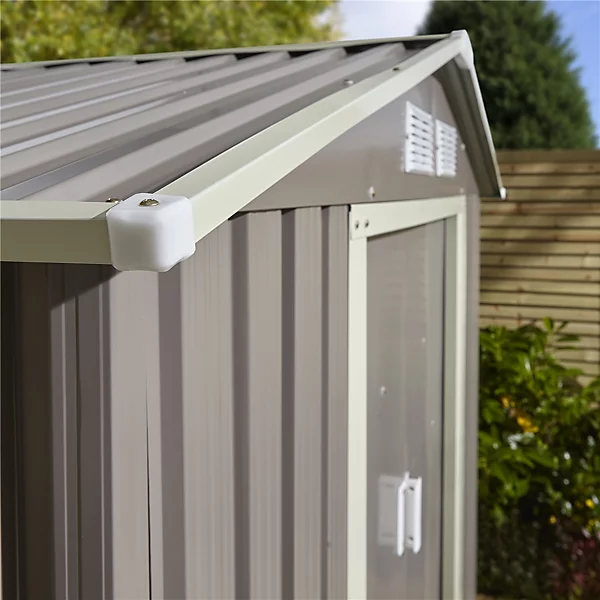 Apex roof double door metal shed angle