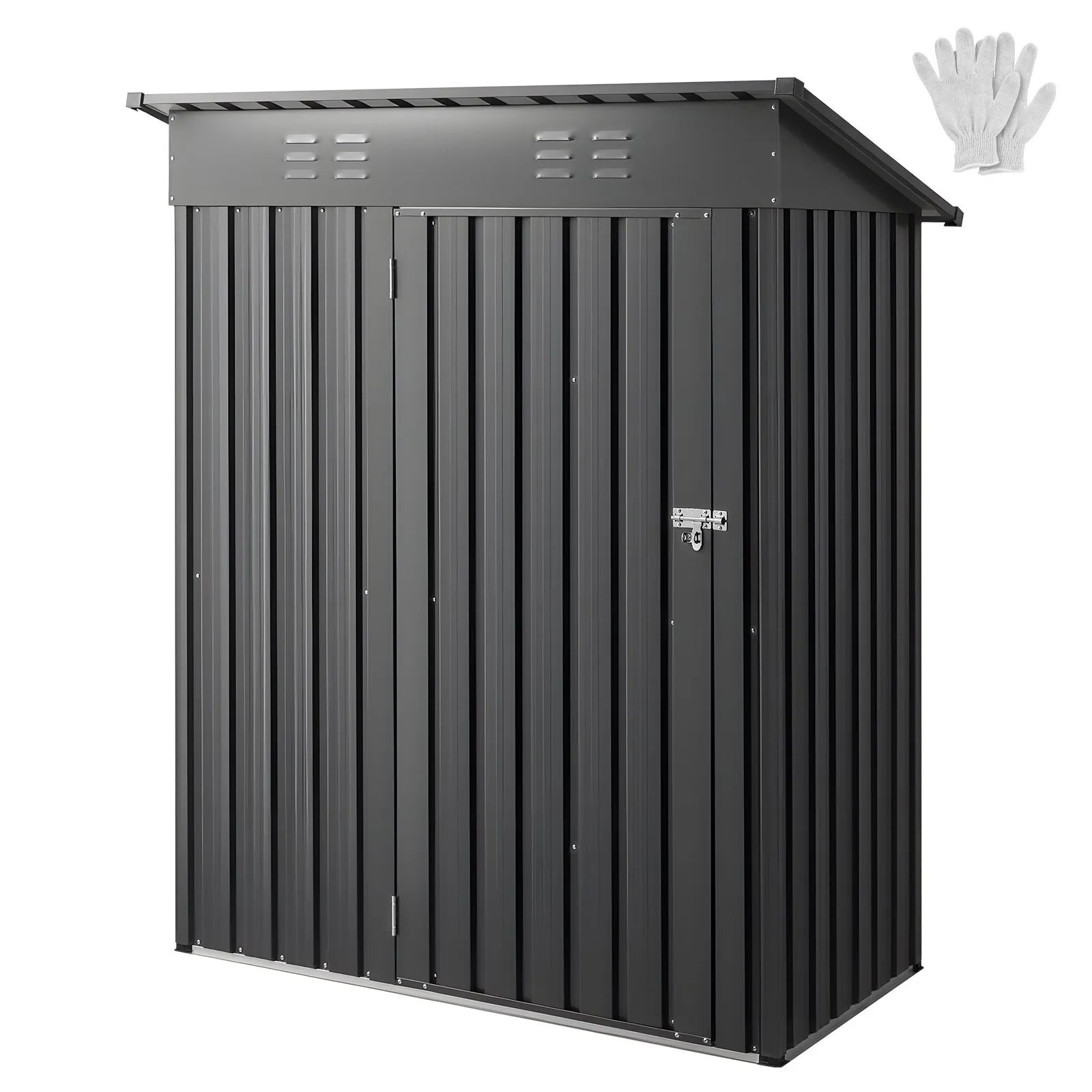 Louvered metal shed angle