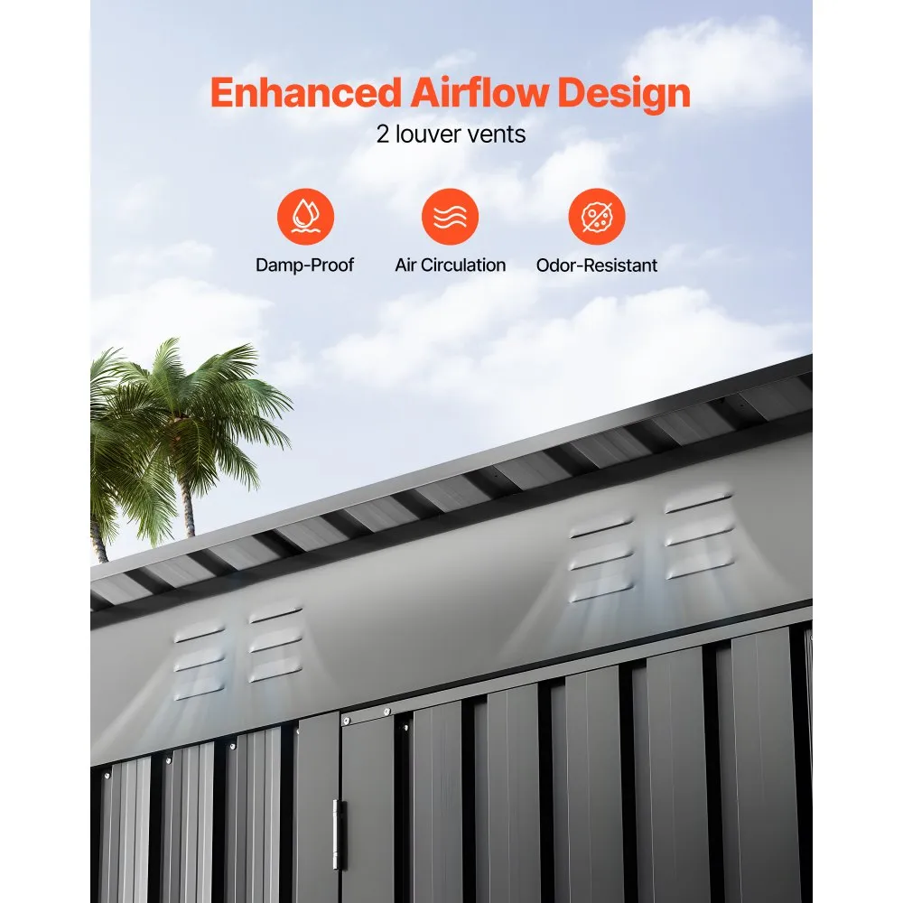 Louvered metal shed detail