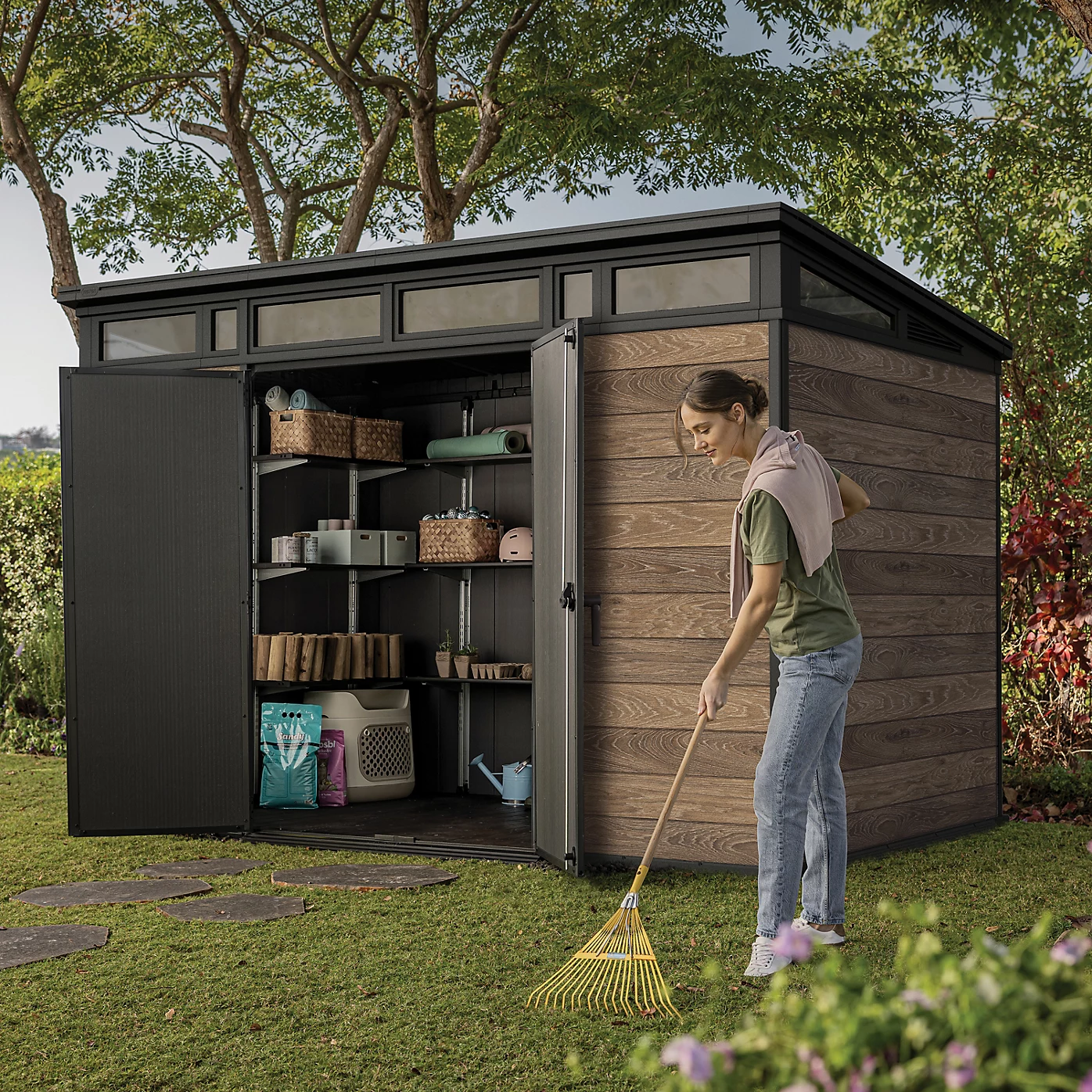 Pent Roof Double Door