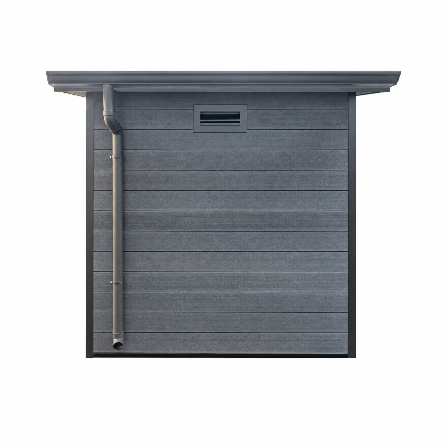 Pent roof WPC shed front